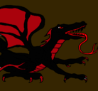 Dibujo Dragón réptil pintado por albertito