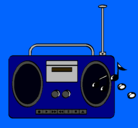 Dibujo Radio cassette 2 pintado por laradiodesmalladora