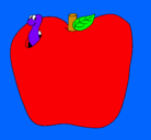 Dibujo Gusano en la fruta pintado por johnandresv.l