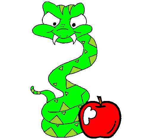 Serpiente y manzana