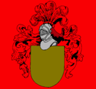 Dibujo Escudo de armas y casco pintado por alberto