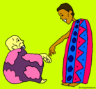 Dibujo Dos africanos pintado por ivettina