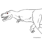 Dibujo Tiranosaurio rex pintado por yasminacamposmartinez