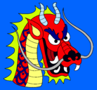 Dibujo Cabeza de dragón pintado por lauramora