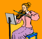 Dibujo Dama violinista pintado por caro