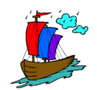 Dibujo Barco velero pintado por irvin