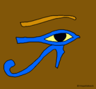 Dibujo Ojo Horus pintado por patoialy