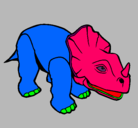Dibujo Triceratops II pintado por SARA