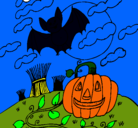 Dibujo Paisaje de Halloween pintado por lucia