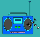 Dibujo Radio cassette 2 pintado por luciana