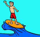 Dibujo Surfista pintado por paula
