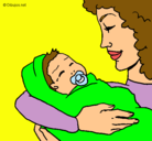 Dibujo Madre con su bebe II pintado por ahtziri