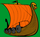 Dibujo Barco vikingo pintado por lauti