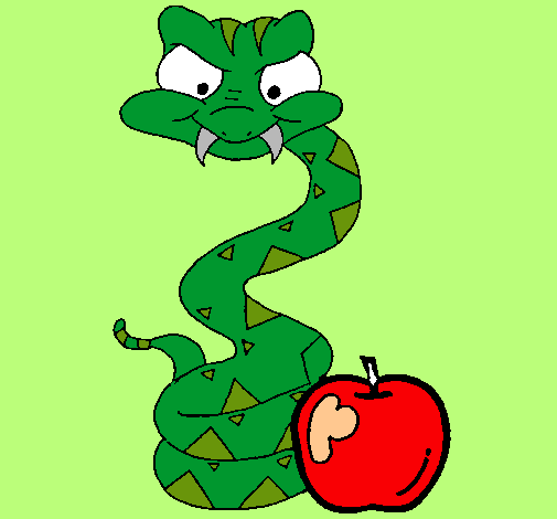 Serpiente y manzana