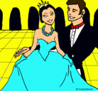 Dibujo Princesa y príncipe en el baile pintado por jaredh
