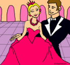 Dibujo Princesa y príncipe en el baile pintado por dibujosdemagali