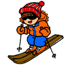 Dibujo Niño esquiando pintado por lilyana