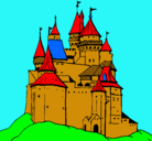 Dibujo Castillo medieval pintado por colorada.com