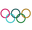Dibujo Anillas de los juegos olimpícos pintado por monica