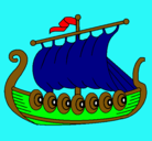 Dibujo Barco vikingo pintado por yeferson