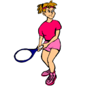 Dibujo Chica tenista pintado por M.D.A.