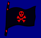 Dibujo Bandera pirata pintado por patri239