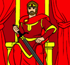 Dibujo Caballero rey pintado por ian