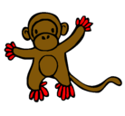 Dibujo Mono pintado por adan