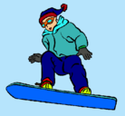 Dibujo Snowboard pintado por jessie