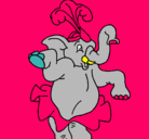 Dibujo Elefante bailando pintado por rOmY/*/