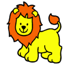 Dibujo León pintado por sarah