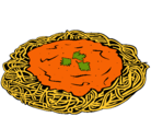 Dibujo Espaguetis con queso pintado por Loida