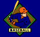 Dibujo Logo de béisbol pintado por roy