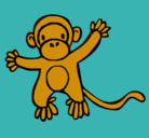 Dibujo Mono pintado por cata