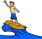 Dibujo Surfista pintado por sara