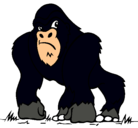 Dibujo Gorila pintado por erik