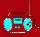 Dibujo Radio cassette 2 pintado por renata