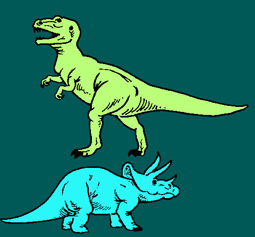 Triceratops y tiranosaurios rex