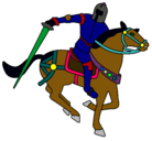 Dibujo Caballero a caballo IV pintado por ever