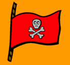 Dibujo Bandera pirata pintado por tucupita