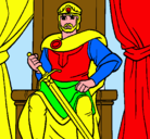 Dibujo Caballero rey pintado por serpi