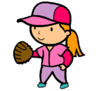 Dibujo Jugadora de béisbol pintado por marialuque