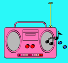 Dibujo Radio cassette 2 pintado por isa
