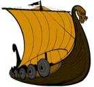 Dibujo Barco vikingo pintado por kristang