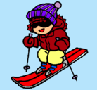 Dibujo Niño esquiando pintado por cecilia