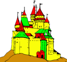 Dibujo Castillo medieval pintado por yailin