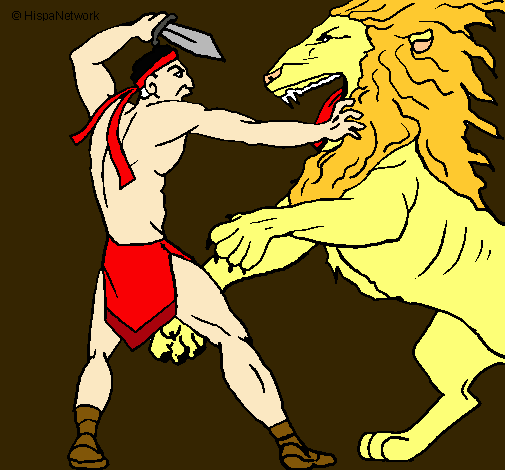 Gladiador contra león