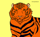 Dibujo Tigre pintado por valeriayricardo