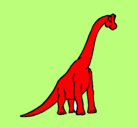 Dibujo Braquiosaurio pintado por lula
