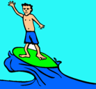 Dibujo Surfista pintado por alexia